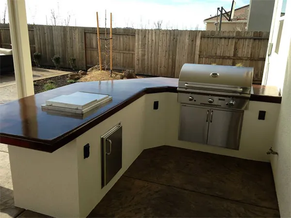 Outdoor Living - Outdoor Kitchen Arbor Pergola Deck Installation Custom Fire Pit Custom Wood Structures